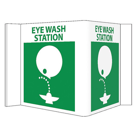 NMC Eye Wash Station 3-View Sign, VS7W VS7W
