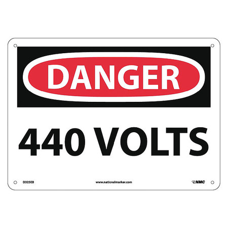 NMC DANGER, 440 VOLTS, 10X14, FIBERGLASS D325EB