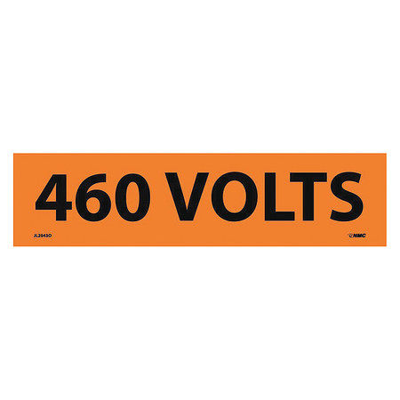 NMC ELECTRICAL MARKERS, 460 VOLTS, 2.25X9, PS VINYL, PK25 JL2043O