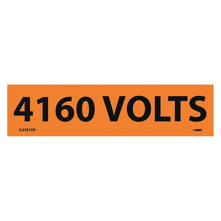 NMC Electrical Marker, 4160 Volts, Pk25 JL22013O