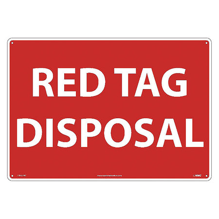 NMC RED TAG DISPOSAL, 14X20, RIGID PLASTIC LN157RC