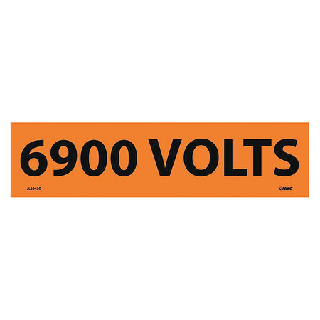 NMC Electrical Marker, 6900 Volts, Pk25 JL2045O