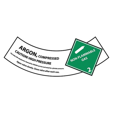 NMC Argon Cylinder Shoulder Label, Pk25 CY102AP