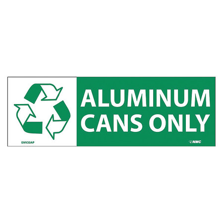 NMC Aluminum Cans Only Label, Pk5 ENV20AP
