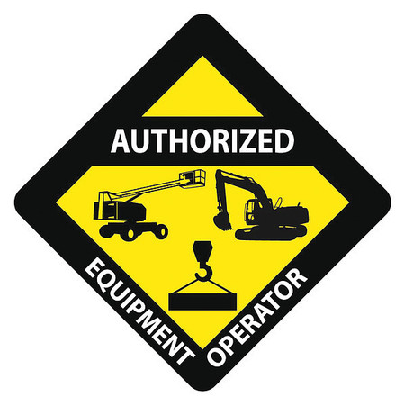 NMC Authorized Equipment Operator Hard Hat Label, Pk25 HH130