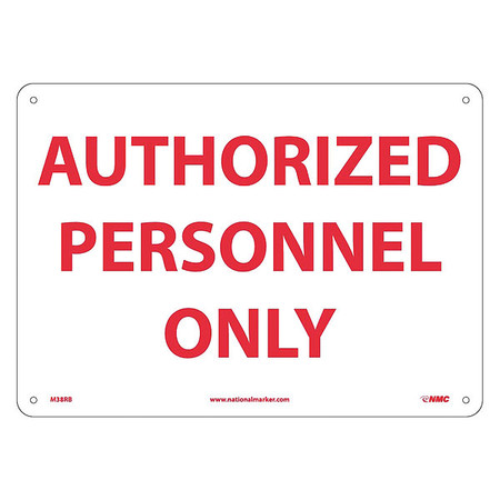 NMC Authorized Personnel Only Sign, M38RB M38RB