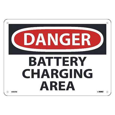 NMC Battery Charging Area Sign, D680RB D680RB