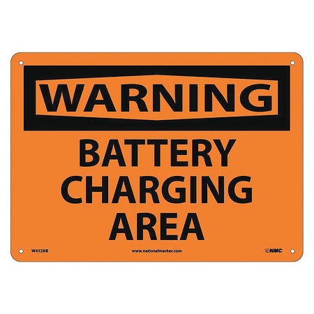 NMC Battery Charging Area Sign, W412AB W412AB