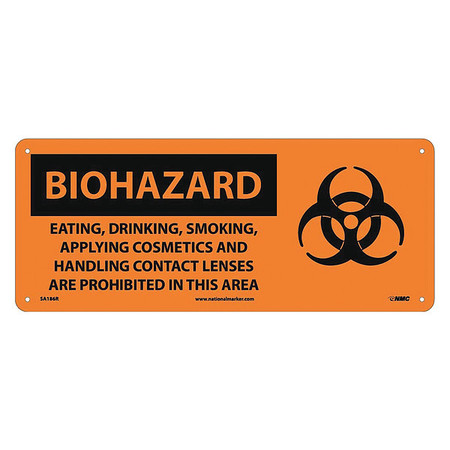 NMC Biohazard Consumables Prohibited In Area Sign, SA186R SA186R