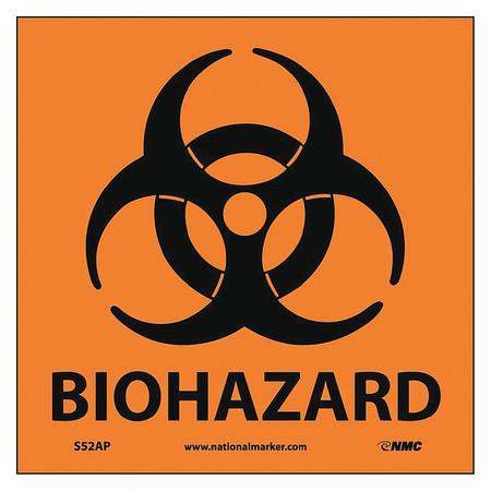 NMC Biohazard Label, Pk5, S52AP S52AP