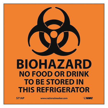 NMC Biohazard Label, Pk5, S71AP S71AP