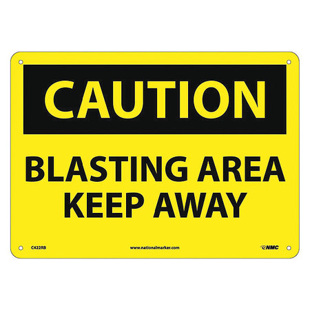 Nmc Blasting Area Keep Away Sign C422RB