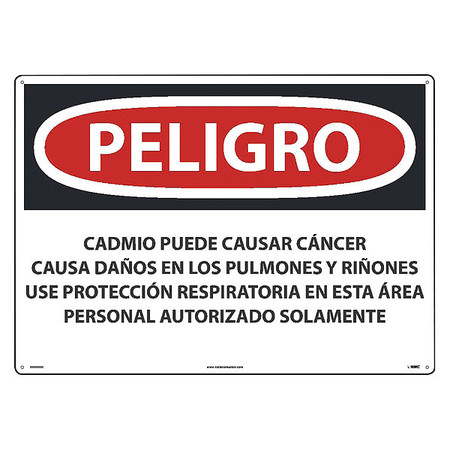 NMC Cadmium May Cause Cancer Causes Sign - Spanish, SPD28AD SPD28AD