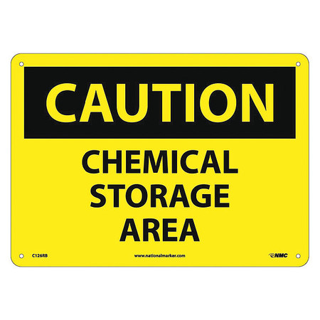 NMC Caution Chemical Storage Area Sign, C126RB C126RB
