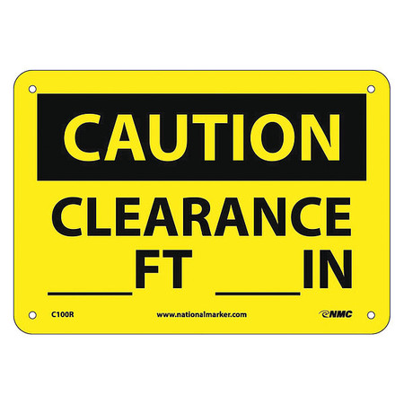 NMC Caution Clearance Sign, C100R C100R