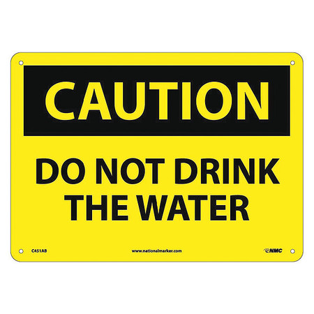 NMC Caution Do Not Drink The Water Sign, C451AB C451AB