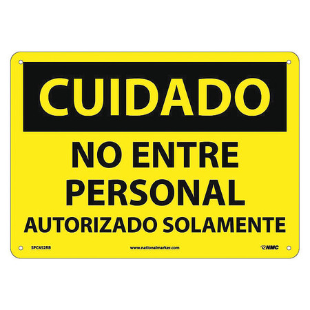 NMC Caution Do Not Enter Sign - Spanish, SPC452RB SPC452RB
