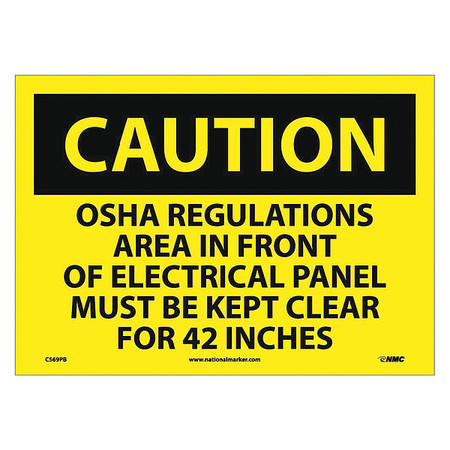 NMC Caution Electrical Hazard Sign, C569PB C569PB