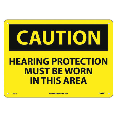NMC Caution Hearing Protection Must Be Worn Sign C393RB