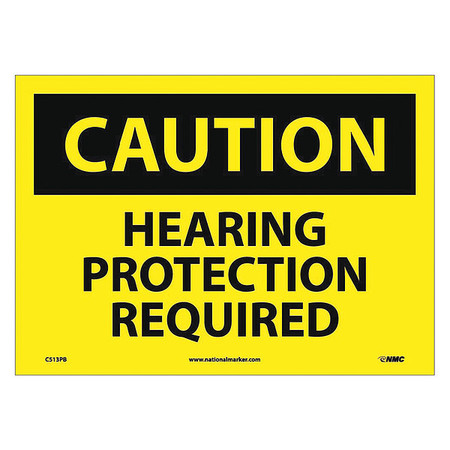NMC Caution Hearing Protection Required Sign C513PB