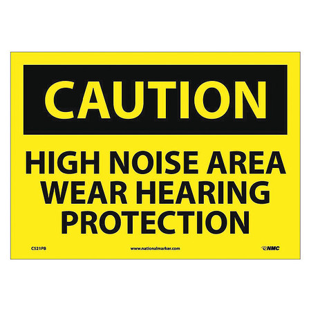 NMC Caution High Noise Area Wear Hearing Protection Sign C521PB