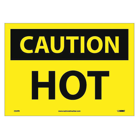 NMC Caution Hot Sign, C35PB C35PB