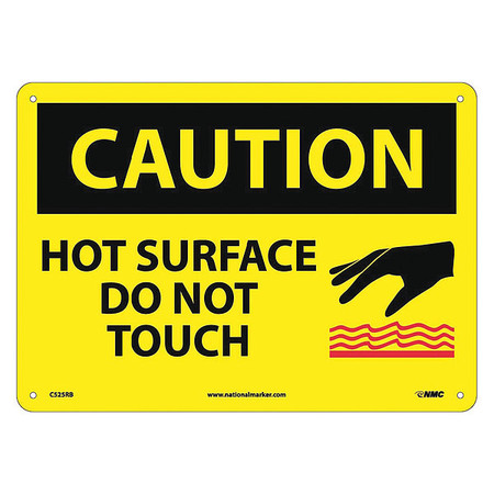 NMC Caution Hot Surface Do Not Touch Sign, C525RB C525RB