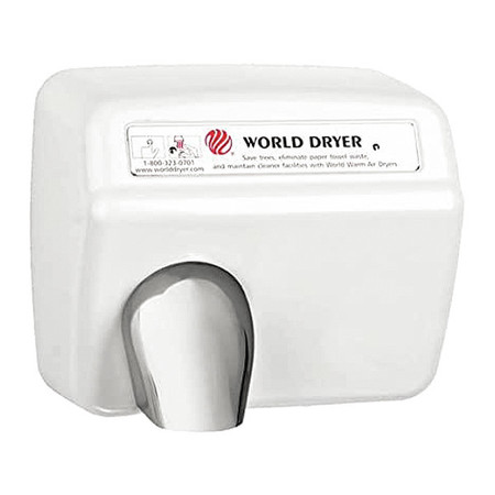 World Dryer Porcelain Enamel, No ADA, 115 VAC, Automatic Hand Dryer XA5-974AU