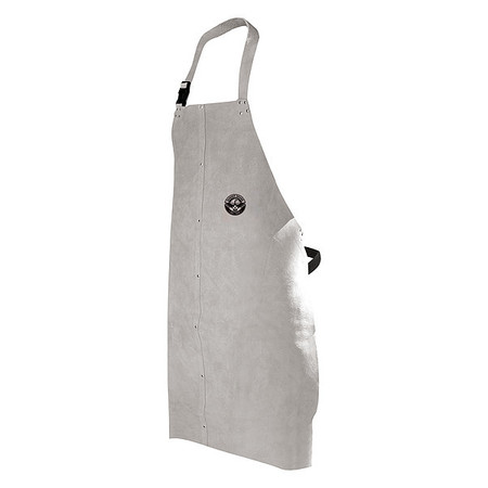 Bdg Welding Apron, Leather, Pearl Gray, 36" L 64-1-63