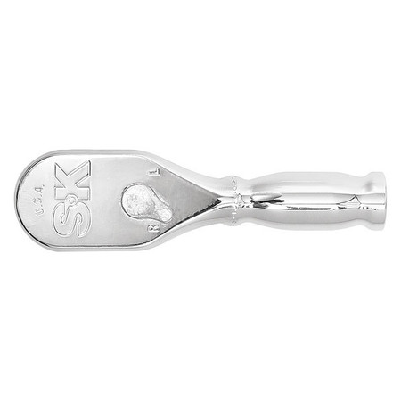 Sk Professional Tools 3/8" Drive 90 Geared Teeth Pear Head Style Hand Ratchet, 4" L, Chrome Finish 80201