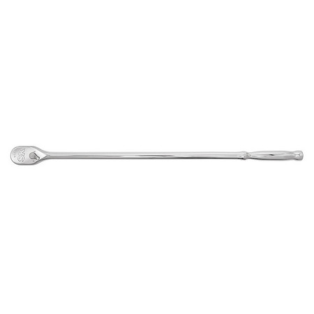 Sk Professional Tools 1/2" Drive 90 Geared Teeth Pear Head Style Hand Ratchet, 24" L, Chrome Finish 80222