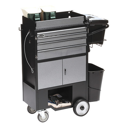 FLEXCART Black, Light Duty, Tool Utility Cart FC-400PCWT