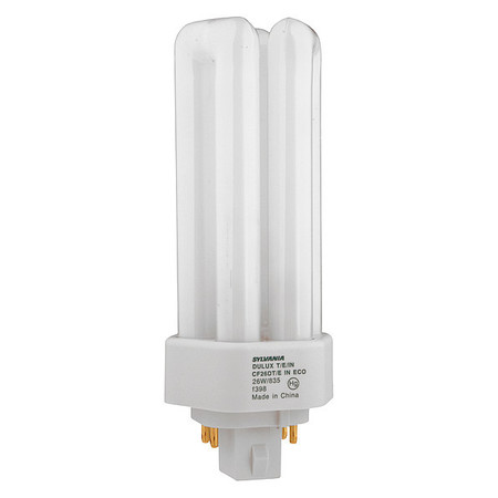 SYLVANIA Plug-In CFL Bulb, 26W, 1800 lm, 4100K CF26DT/E/IN/841/ECO