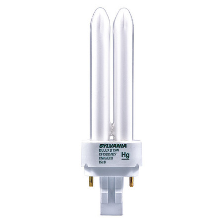 SYLVANIA Plug-In CFL Bulb, 26W, 1710 lm, 3500K CF26DD/E/835/ECO