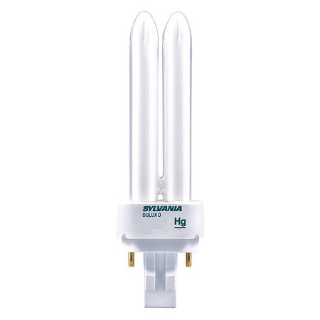 SYLVANIA Plug-In CFL Bulb, 26W, 1710 lm, 3500K CF26DD/835/ECO