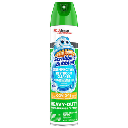 Scrubbing Bubbles Bathroom Cleaner, 25 oz, Aerosol Can, Ready to Use, 12 Pack 313358
