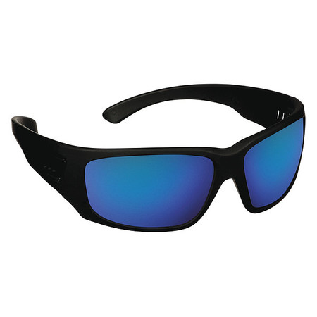 3M Safety Glasses, Blue/Violet Mirror Polarized MXE1029AF-BLK