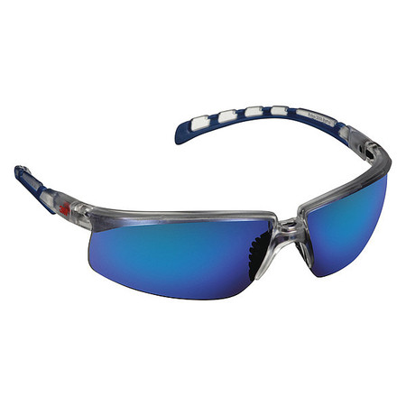 3M Safety Glasses, Blue Mirror Scratch-Resistant S2008AS-CLR