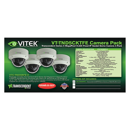 VITEK Network Video Recorder Kit, 12V DC VT-TND5CKTFE-2