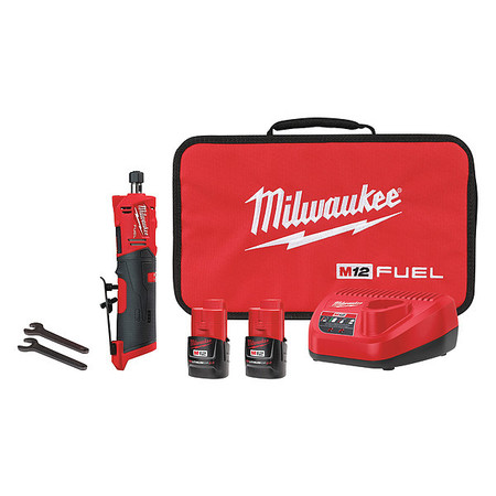 MILWAUKEE TOOL M12 FUEL 1/4 in. Straight Die Grinder Kit 2486-22