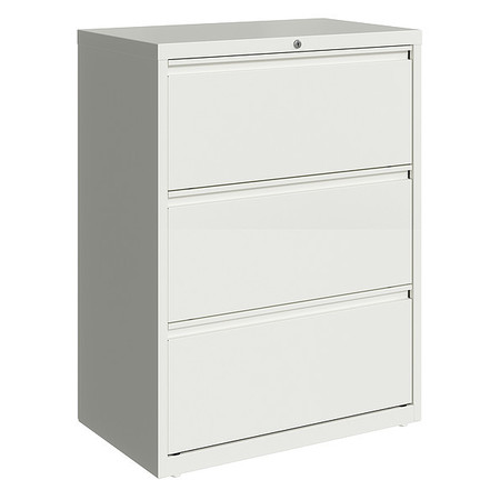 Hirsh 3 Drawer Lateral File Cabinet, White, Legal/Letter 23697