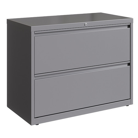 HIRSH 2 Drawer Lateral File Cabinet, Arctic Silver, Legal/Letter 23744