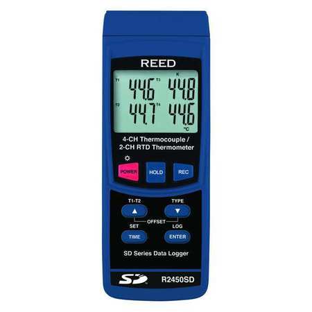 Reed Instruments Thermocouple Thermometer, LCD R2450SD