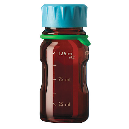 DURAN Bottle, 124 mm H, Amber, 55 mm Dia, PK4 218862859