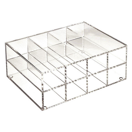 HEATHROW SCIENTIFIC Storage Rack, 8 Compartments, 4-13/16" H HS23263B