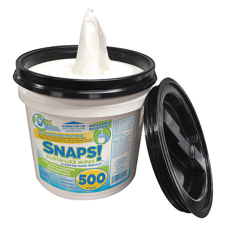 SNAPS Dry Wipe Roll, White, Wood Pulp, 500 Wipes, 7 in x 10 in NW-00440-500B