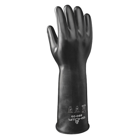 Showa Chemical Resistant Gloves, L/9, PR 890-09