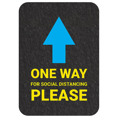 PIG One-Way Directional Arrow Floor Sign, PK4 GMM21009-BK