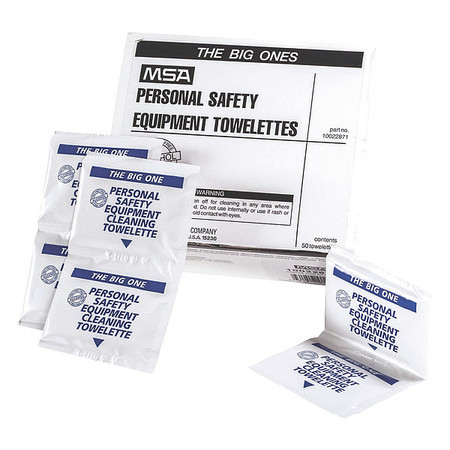 MSA SAFETY Respirator Wipes, Size 8" x 11 10022871