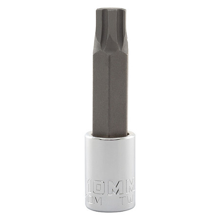 PROTO 3/8 in Drive Hex Socket Bit Metric 10 mm Tip, 2 3/4 in L J4990R-10M